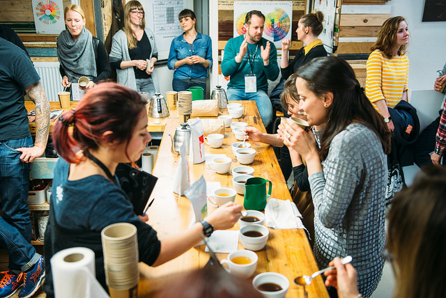 Imagen de un evento del anterior Colab llevado a cabo en Amberes. Crédito: Barista Guild of Europe.